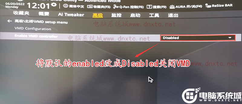 关闭vmd选项 关闭vmd选项